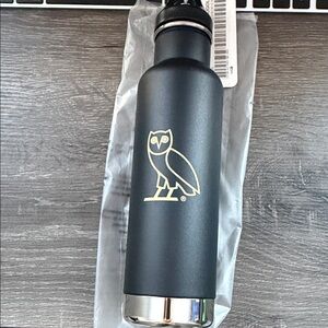 OVO Black Water Bottle with Owl Logo